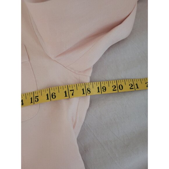 Lauren Ralph Lauren 100% Linen Blazer Peach Office Siren Legally Blonde Preppy - Picture 4 of 6